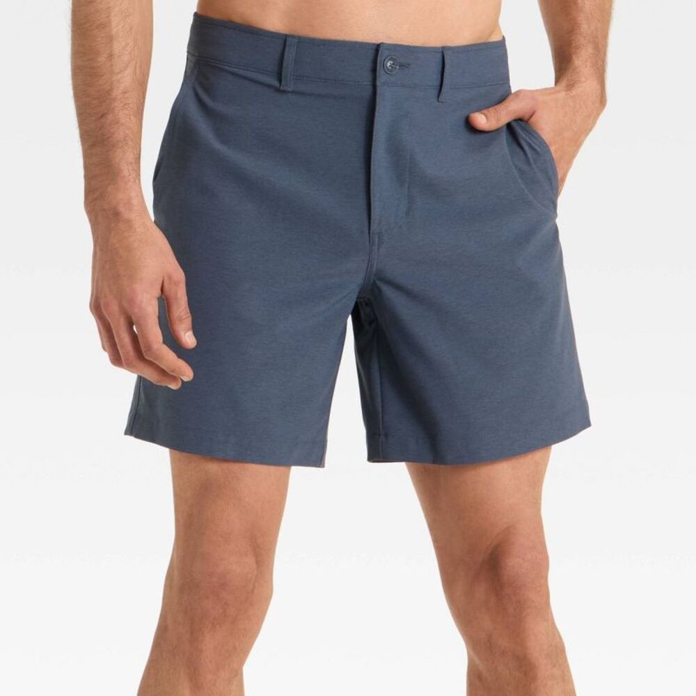 Men's 7'' Hybrid Swim Shorts - Goodfellow & Co Navy Blue 32